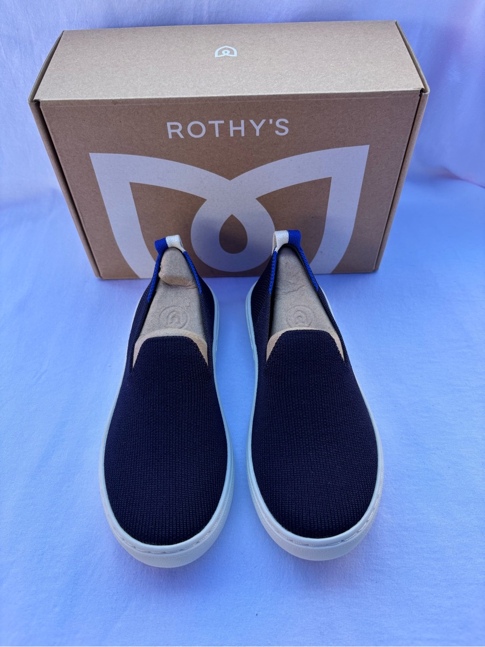 Rothy's Navy Slip-On Knit Sneakers